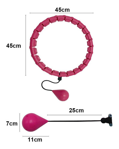 Hula Hoop Ajustável Inteligente Para Barriga E Cintura 24 Se