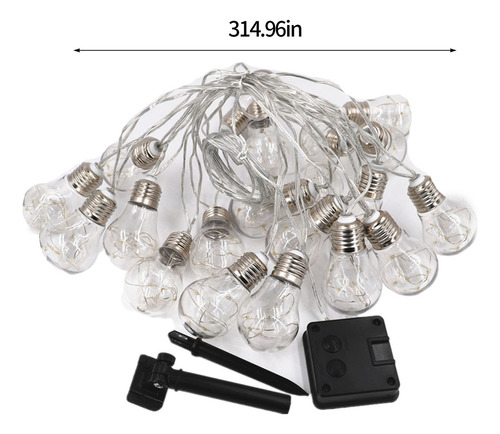 Cadena De Luces Solares Z Solar Light Para Exteriores, Caden