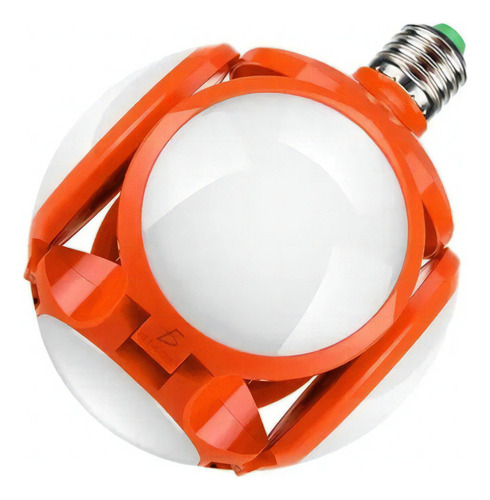 Foco Lampra Plegable Abatible De Luz Led 40w Led19 - T2547 Color De La Luz Luz Blanco - Carcasa Naranja