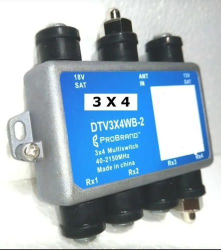 Imagen 4 de 4 de Multiswitch 3x4 Vhf Uhf Catv Fta Tda Dtv