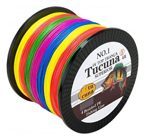 Linha Pesca Multifilamento 300m 1.0mm 212lb 96,3kg Colorida
