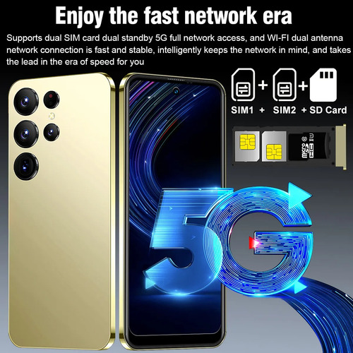 Teléfono Dual Sim 10gb Ram + 256gb Rom 6.79 Pulgadas Gran Pantalla Resolución 1920*1200 8000mah Octa Núcleo Smartphone