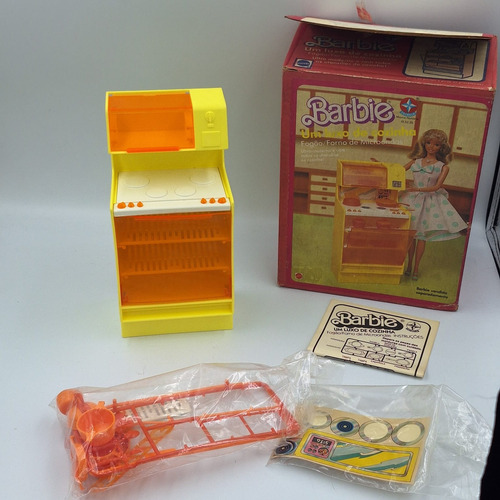 Barbie Luxo De Cozinha Fogão Micro Ondas Estrela 1989 Antigo