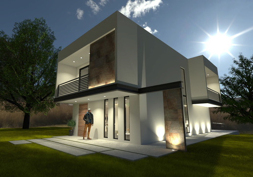 Planos De Casa Moderno 11 X 7 Mts