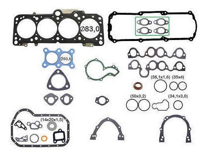 Kit Retifica Aco Vw Saveiro 1.8 8v 106cv Flex 03/05