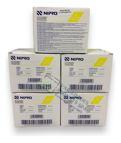 Aguja Hipodermica Nipro 30g X 1/2 Pack De  500 Unidades V/a