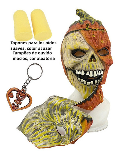 Máscara De Látex Con Esqueleto De Zombi De Terror Para Hallo