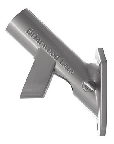 Plata 2 Posicion Metal Bandera Poste Soporte Carril Briarwoo