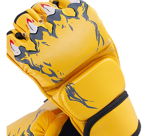 Di Luvas De Boxe De Meio Dedo, Luvas De Kickboxing Com