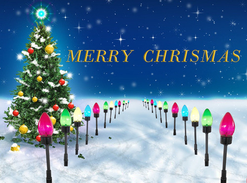 Luces Navideñas, Rotulador Navideño For Exteriores, Estaca,