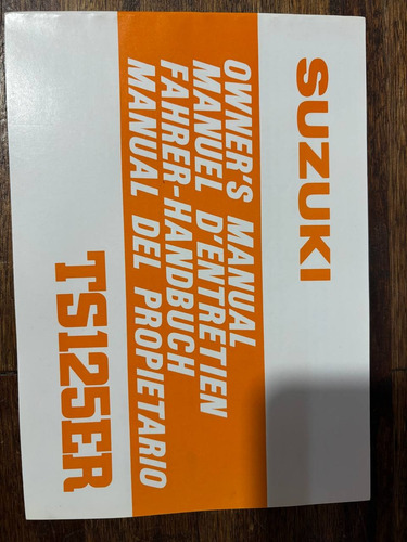 Manual Del Propietario Suzuki Ts 125 Er - Original