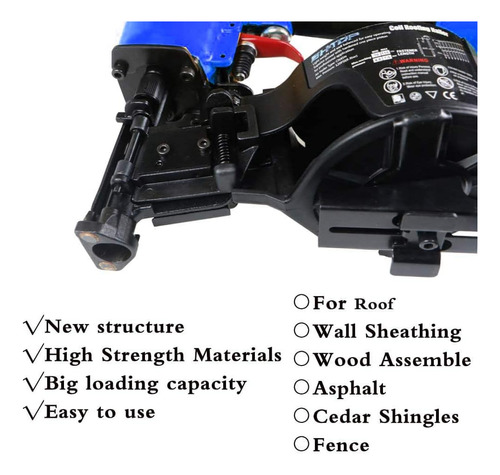 Bhtop Cn45n Clavadora Para Techos, Pistola De Clavos Para Te