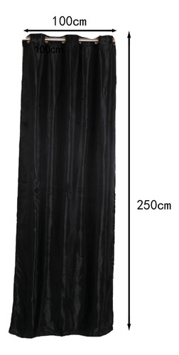 Cortina De Ventana El 100x250cm Negro