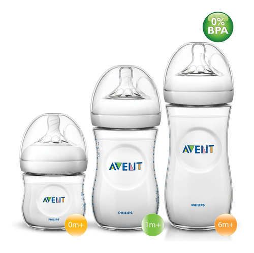 Kit 3 Mamadeiras Pétala Anticólica 125/260/330ml Avent