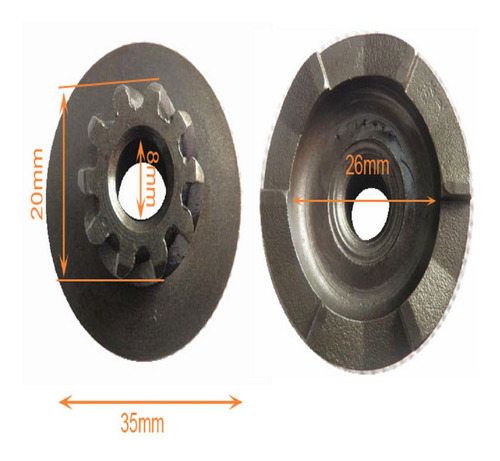 2 Piñón De De Engranajes De Accesorio Motocicleta