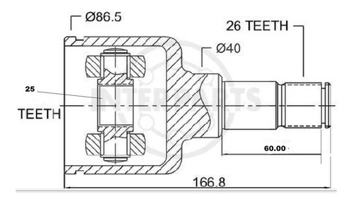 Homocinetica Ford Mondeo L/caja Izquierda