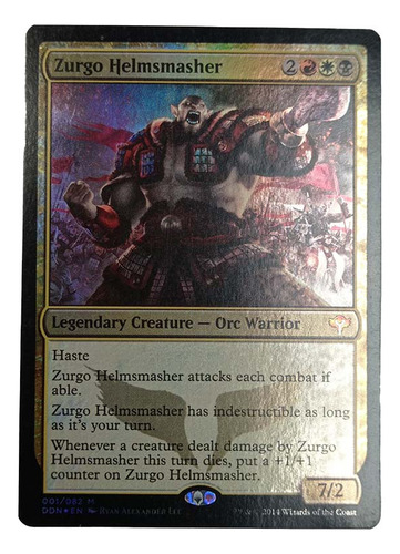 Carta Zurgo Helmsmasher (foil) [speed V Cunning] Mtg Orc