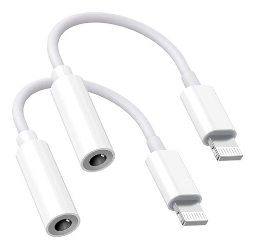 Adaptador De Audio Para iPhone Auxiliar A Lightning 2 Und