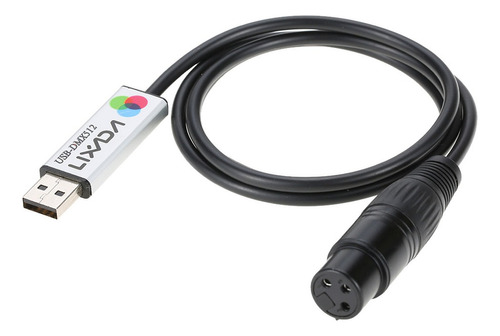 Cable Adaptador De Interfaz Lixada Usb A Dmx Led Dmx512