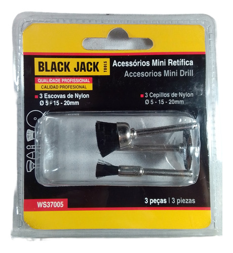 Accesorios Cepillos Nylon Mini Drill Black Jack (3 Piezas)