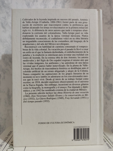 Artemio De Valle-arízpe, Obras 2 Tomos. Fce Pasta Dura (Usado)