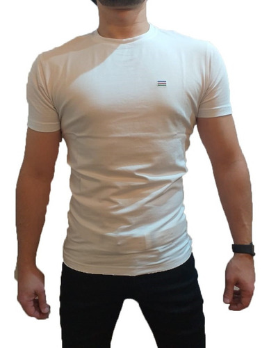 2 Poleras Ajustadas Elasticadas Cuello Redondo Hombre