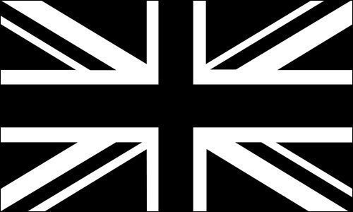 Jack Negro Bandera Pegatina De La Union Reino Unido Color B