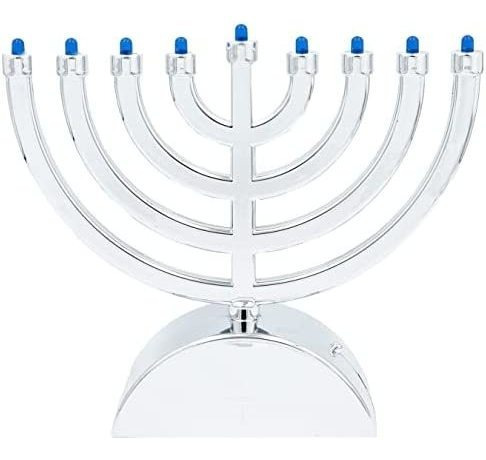 Imagen 3 de 3 de Mini Electric Classic Menorah, Classic Hanukkah Menorah, Led