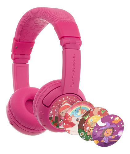 Auriculares Onanoff Buddyphones Play, Bluetooth/rosa