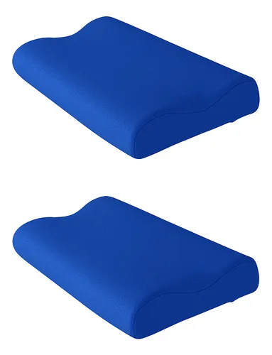 Combo X2 Almohadas Viscoelasticas Cervical Azul