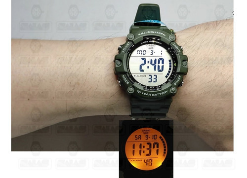 Reloj Casio Digital Hombre Full Color Del Fondo Negro Ae-1500whx-3a