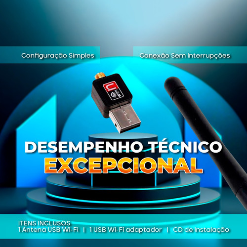 Antena Para Pc Wireless Wifi Usb 1200 Mbps Usb 2.0