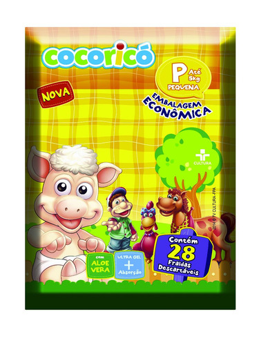 Fralda Descartável P Cocoricó - 280 Fraldas - Economica