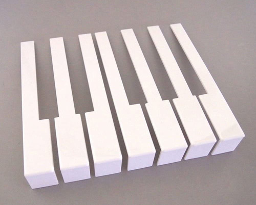 German White Piano Keytops, Full Set Of Piano Keytops With F