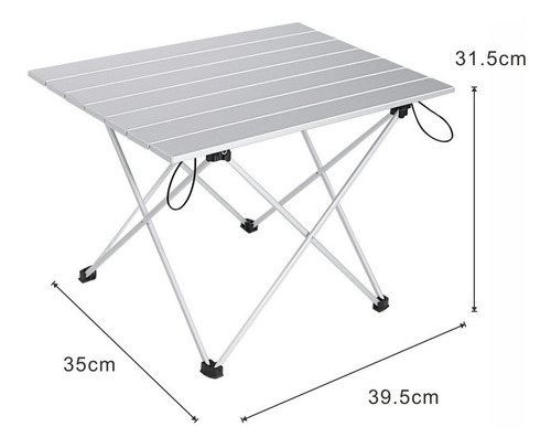 Mesa Plegable Camping Klatter Para Exteriores Con Bolso
