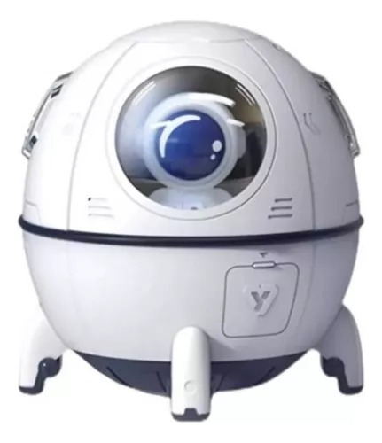 Humidificador De Nave Espacial Astronauta Lampara Luz Led 