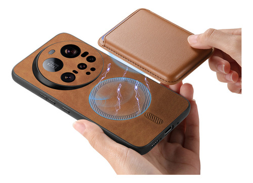 Funda Tipo Cartera De Piel Magnética Soltada 2 En 1 Para