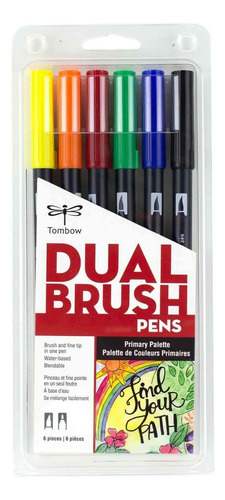 Tombow 56214 Marcadores De Doble Pincel, Primarios, Paquete 