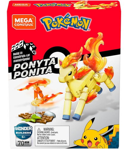 Mega Construx Pokemon Ponyta 70 Pzs Nuevo Original Sellado