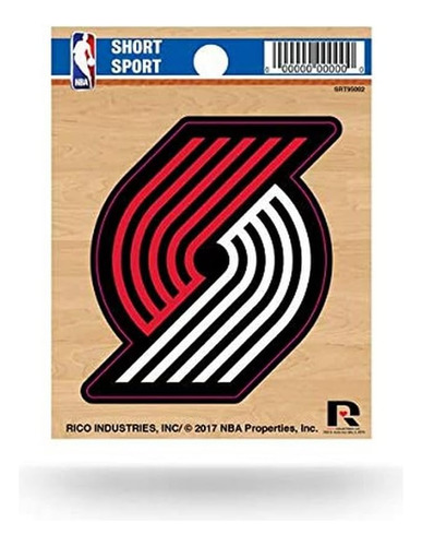 Calcomanía Corta Del Logotipo Principal De Nba, Adulto...