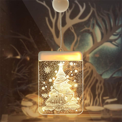 Luz Colgante 3d Ventosa Para Decoracion Navidad Interior 5 1