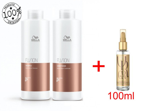 Wella Fusion Kit Shamp 1l+condi 1l+oil Reflections 100ml