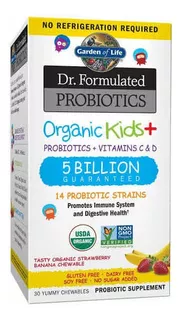 Enzimas Premium Niños Organico Vitaminas Probioticos 30 Serv Sabor Fruta