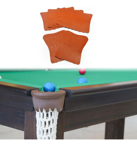 6x Mesa De Billar Linterías De Bolsillo Pu Billiards