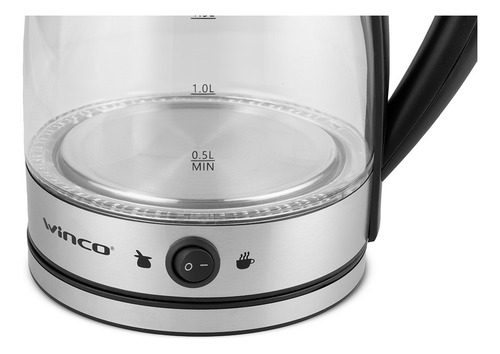 Pava eléctrica Winco W83 transparente 220V 1.8L