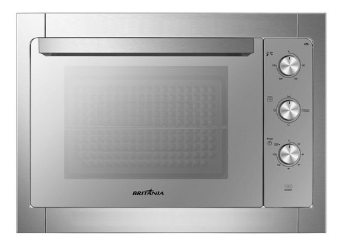 Forno de embutir elétrico Britânia BFE47E 47L aço inoxidável 127V