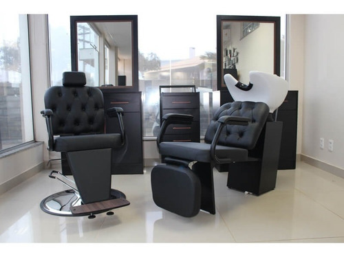 Imagem 6 de 7 de Lavatório Barber Boss S/ Apoio De Pernas Kixiki Barbeiro