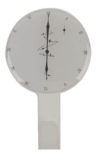 Perchero Sticker Diseño Reloj Blanco 13x8x3cm