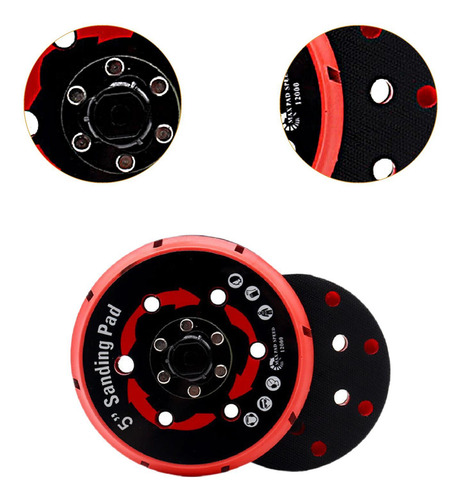 Sander Pad Multi Hole Gancho Profissional E 5 Polegadas