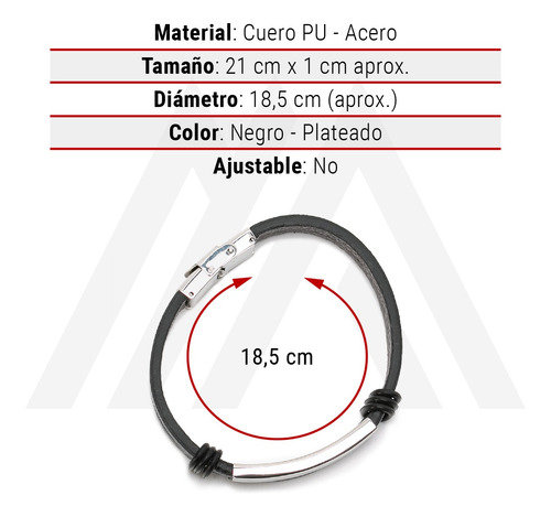 Imagen 6 de 10 de Pulsera Hombre Placa Grabable Color Plata